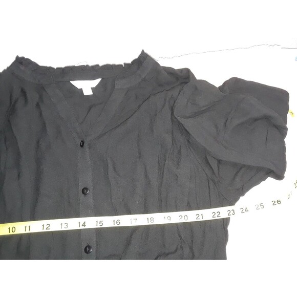 Time and Tru Women's Dress Size XL 3/4 Balloon Sleeve Midi Tiered Peasant Black - Picture 5 of 9